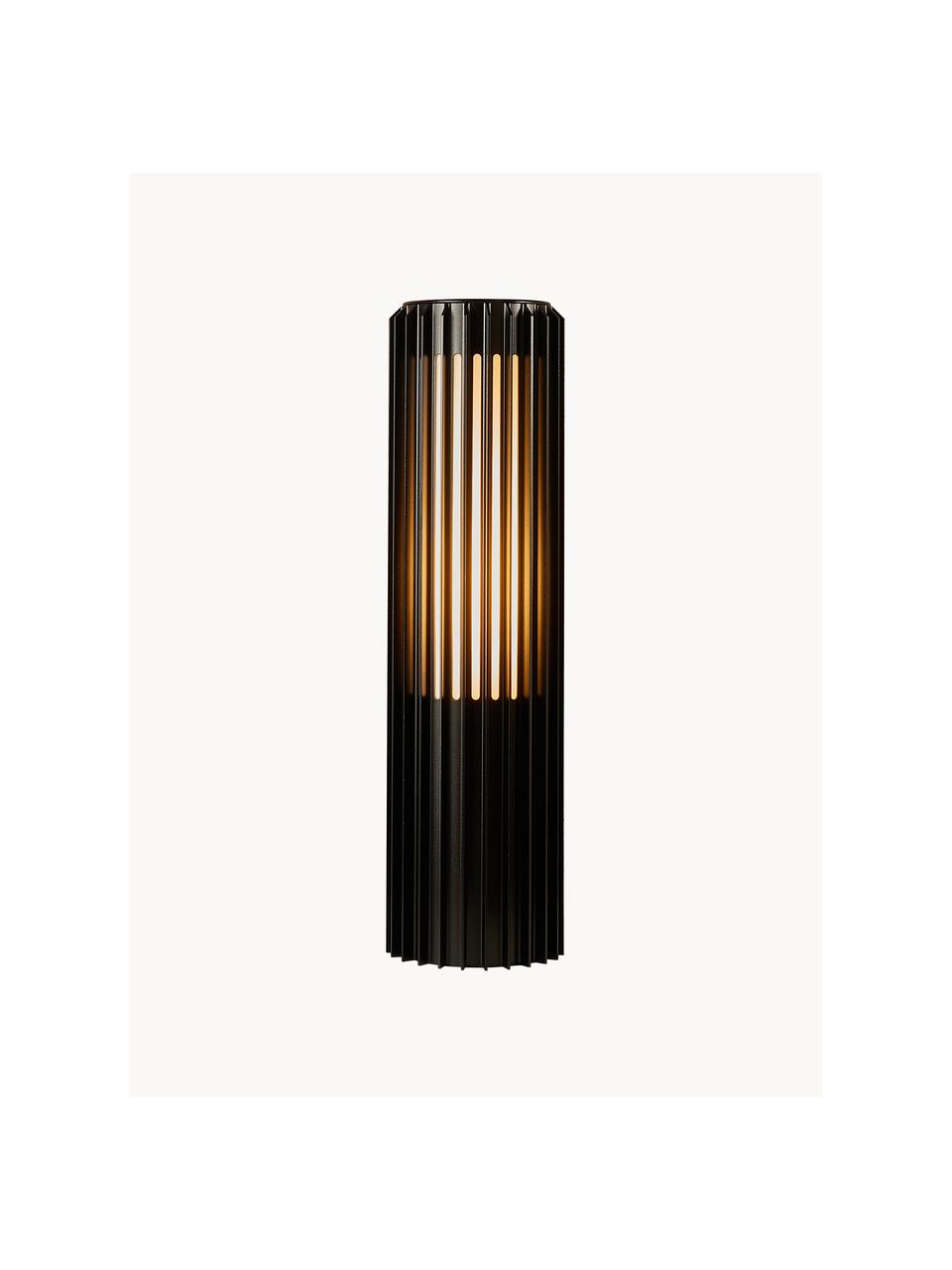 Luz de camino Aludra, Estructura: metal recubierto, Pantalla: plástico, Negro, Ø 12 x Al 45 cm