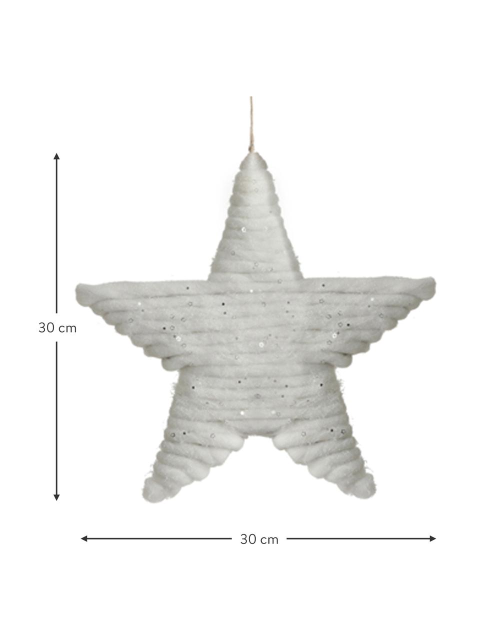 Étoile décorative à suspendre Sienn, Couleur argentée, larg. 30 x haut. 30 cm