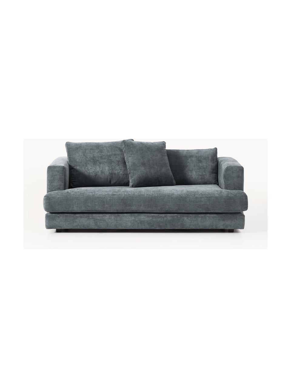 Sofa Tribeca (2-Sitzer), Bezug: 100 % Polyester Der strap, Gestell: Buchenholz, Kiefernholz, , Füße: Kiefernholz Dieses Produk, Webstoff Graublau, B 185 x T 104 cm