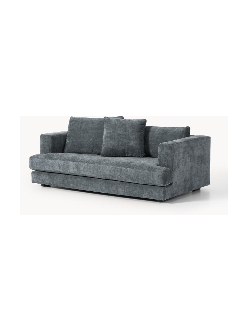 Sofa Tribeca (2-Sitzer), Bezug: 100 % Polyester Der strap, Gestell: Buchenholz, Kiefernholz, , Füße: Kiefernholz Dieses Produk, Webstoff Graublau, B 185 x T 104 cm