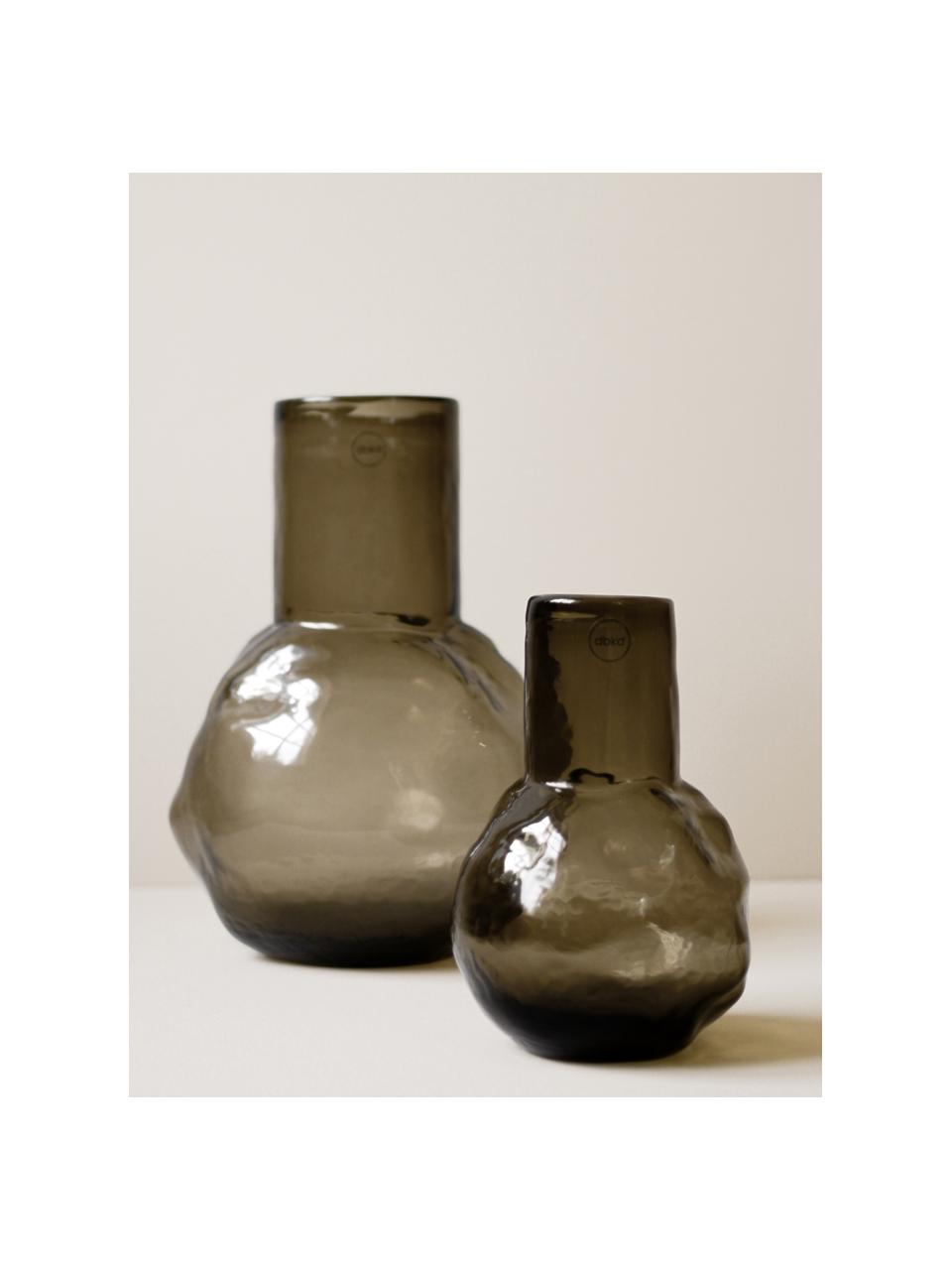 Skleněná váza Bunch, V 20 cm, Sklo, Greige, poloprůhledná, Ø 14 cm, V 20 cm
