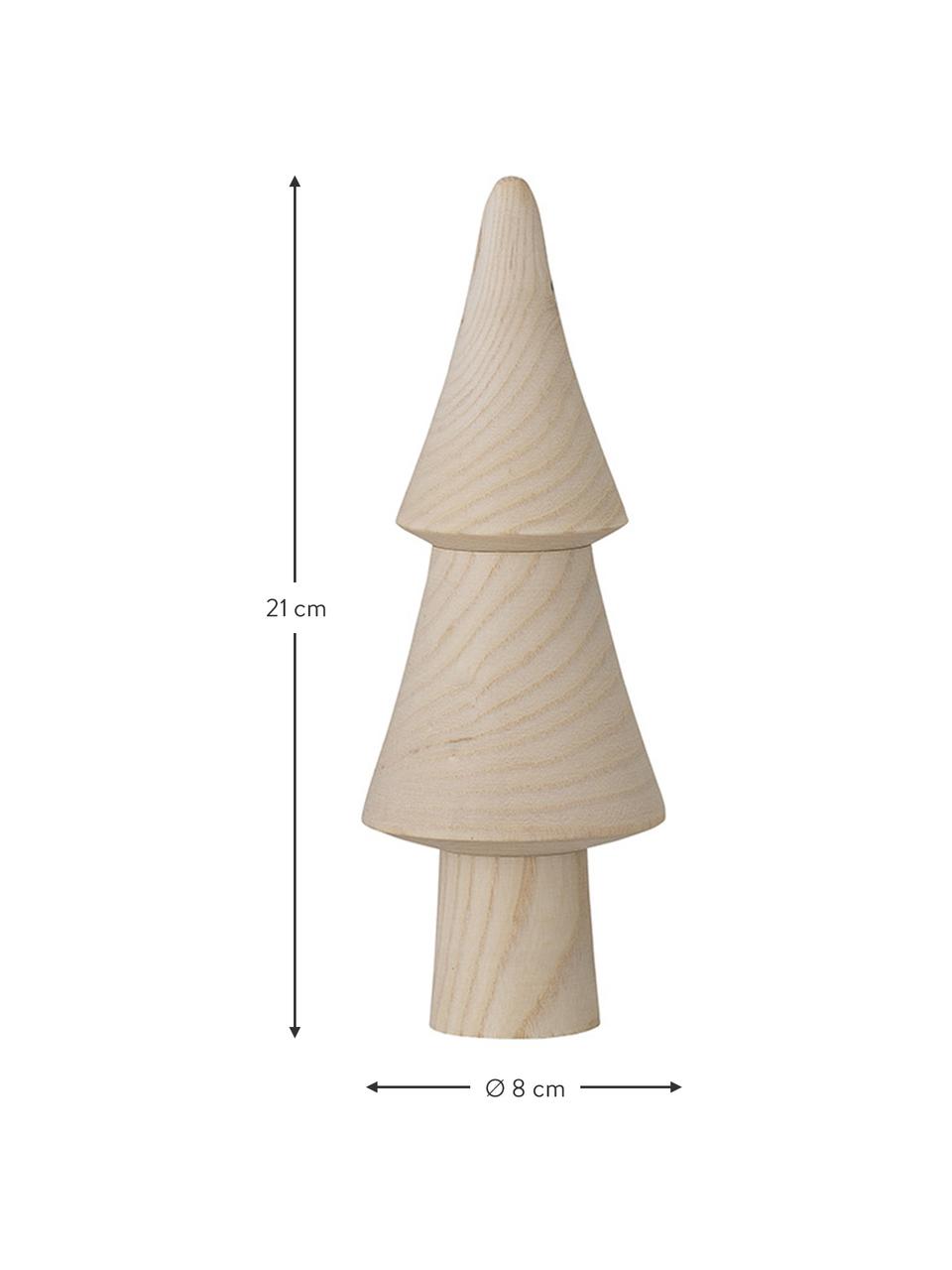 Decoratieve boompjes Rias, 6 stuks, Hout, Licht hout, Set met verschillende formaten