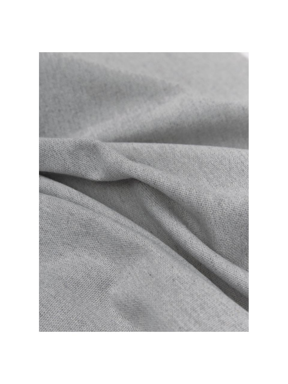 Hamamtuch St Tropez mit Streifen und Fransen, 100% Baumwolle, Grau, Weiß, B 100 x L 200 cm
