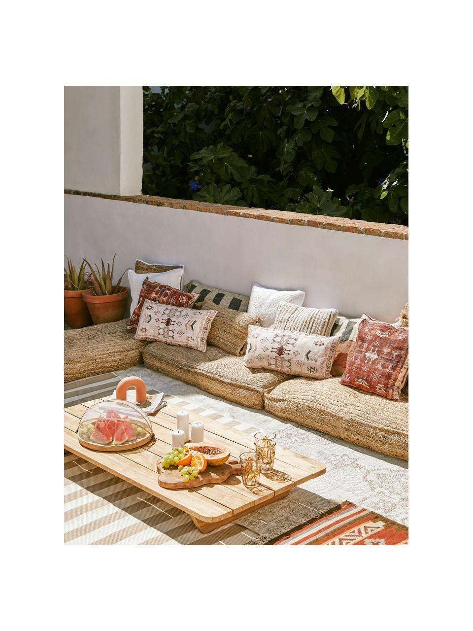Poszewka na poduszkę Tanger, 100% bawełna, Czerwony, beżowy, S 45 x D 45 cm