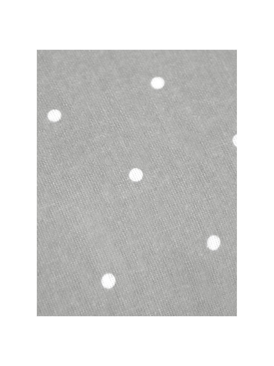 Flanell-Wendebettwäsche Betty, gepunktet, Webart: Flanell Fadendichte 144 T, Grau, Weiß, 135 x 200 cm + 1 Kissen 80 x 80 cm