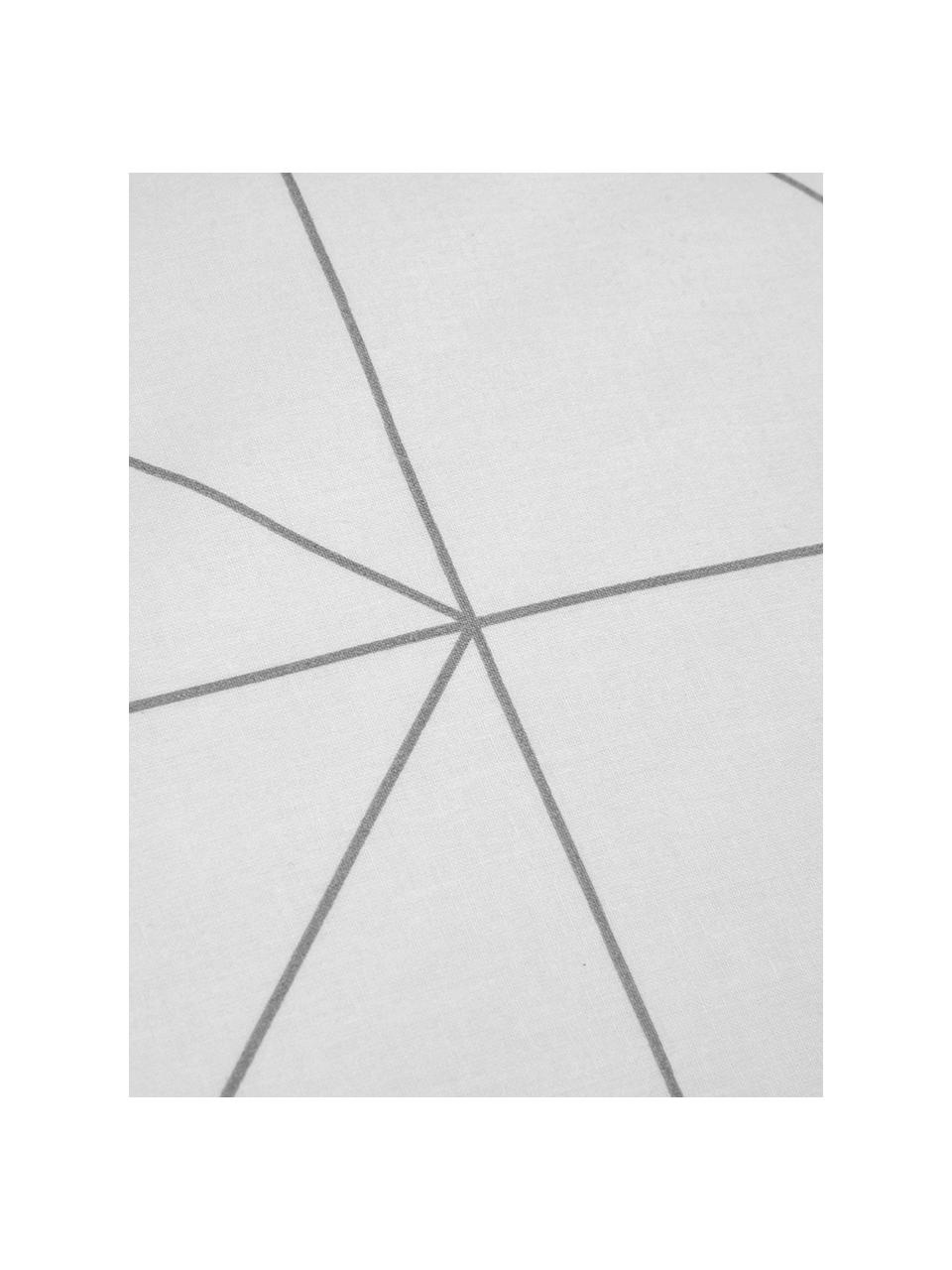 Dwustronna poszewka na poduszkę z bawełny Marla, 2 szt., Szary, biały, S 40 x D 80 cm