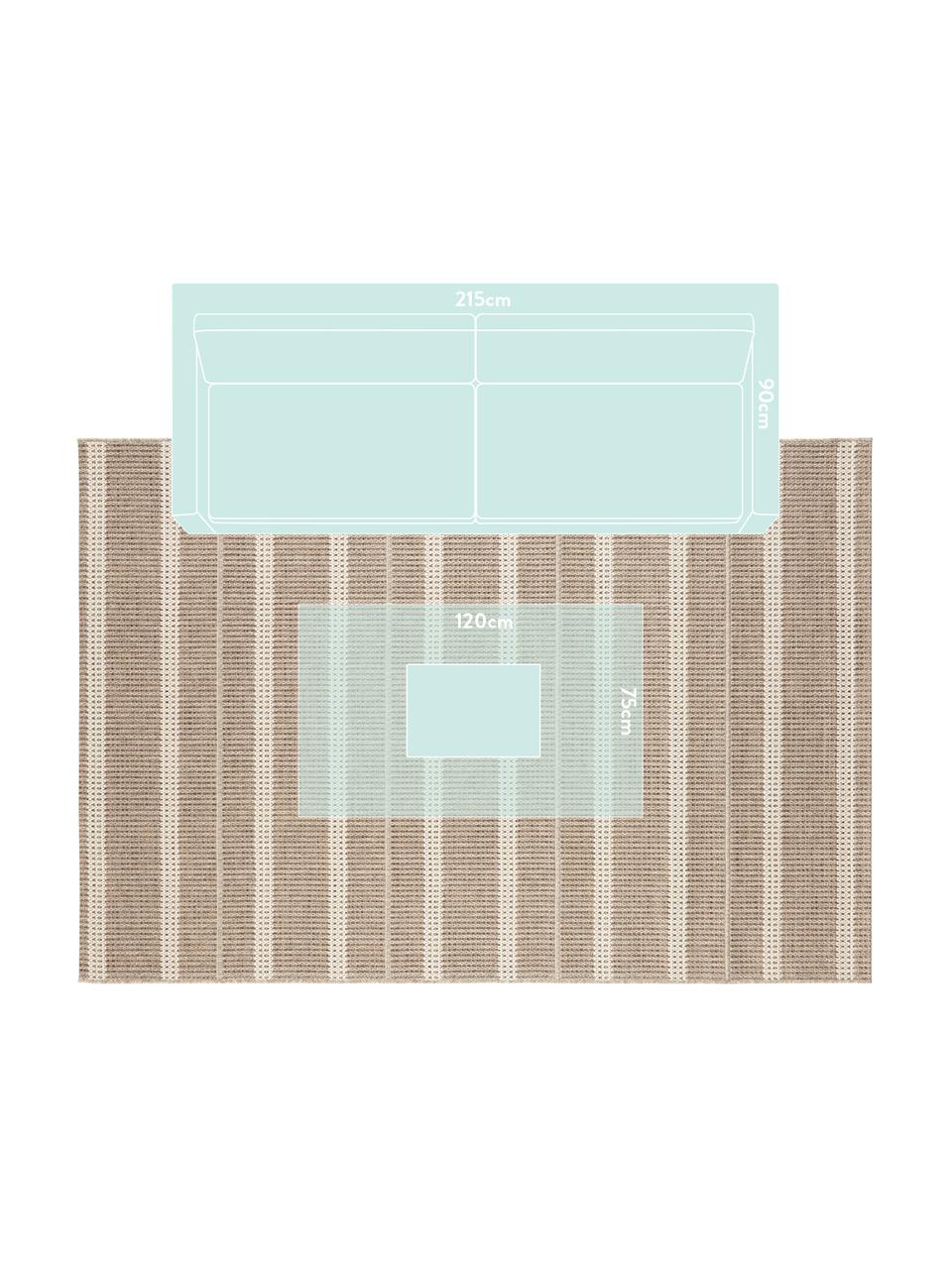 In- und Outdoor Teppich Laon, Jute-Look, 100% Polypropylen, Braun, Beige, B 200 x L 290 cm (Größe L)