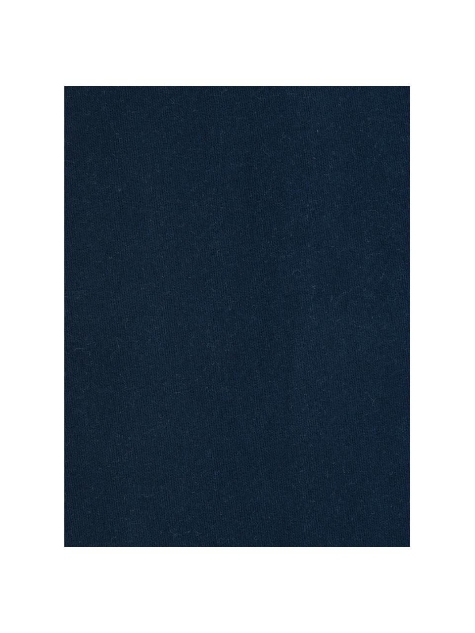 Lenzuolo con angoli in flanella blu navy Biba, Tessuto: flanella La flanella è un, Blu scuro, Larg. 180 x Lung. 200 cm