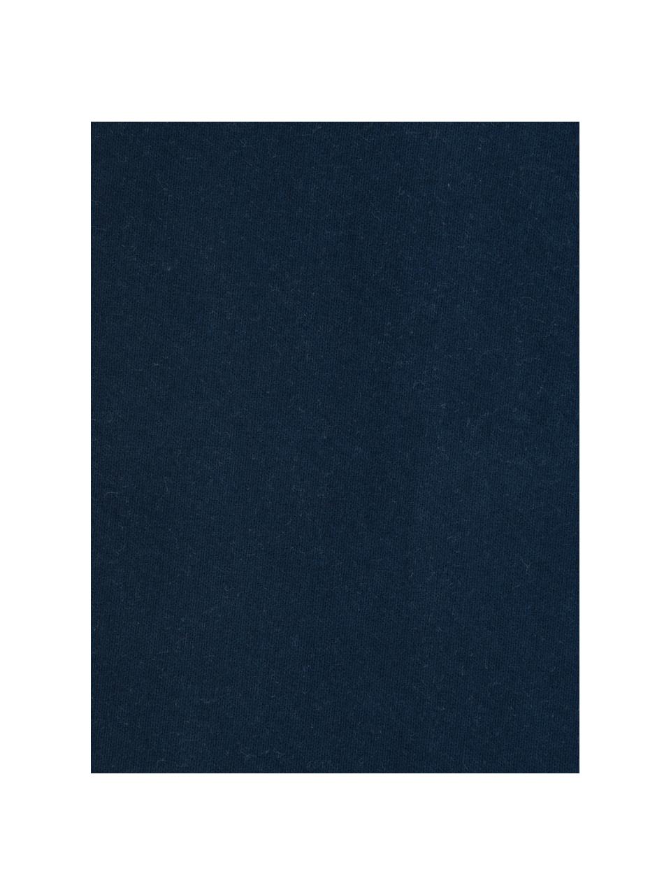 Sábana bajera de franela Biba, Azul oscuro, Cama 180 cm (180 x 200 cm)