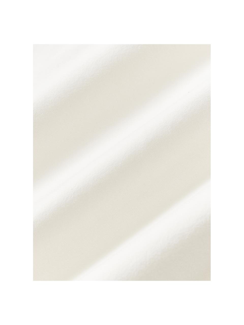 Poszwa na kołdrę z bawełny z falbanką Adoria, Biały, S 200 x D 200 cm