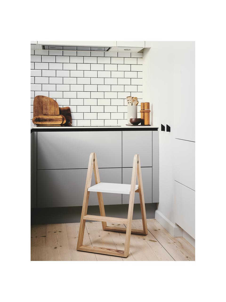 Essenhouten trap Reech, Donker hout, B 40 x H 72 cm