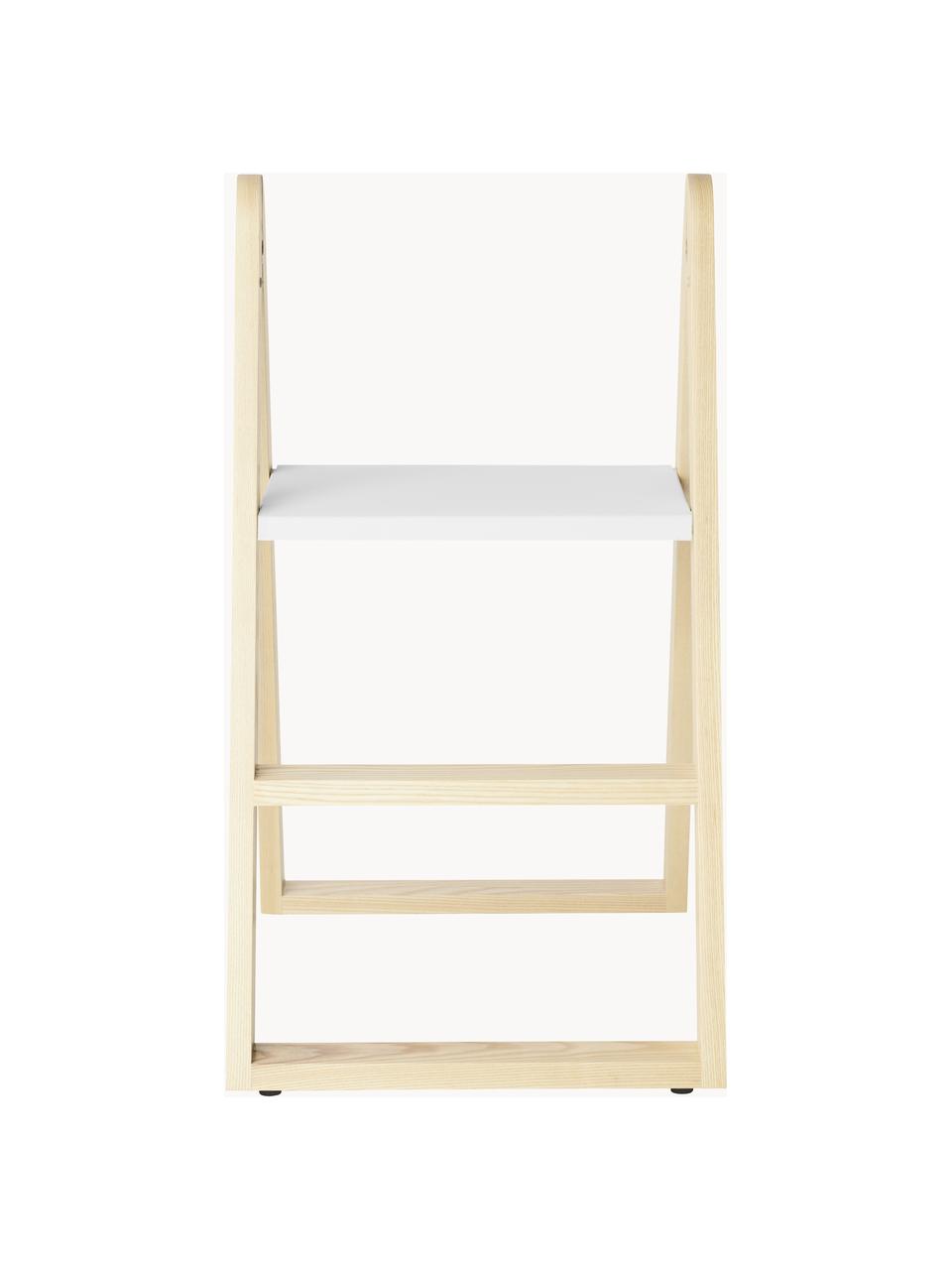 Escalera de madera de fresno Reech, Estructura: madera de fresno pintada, Madera clara, An 40 x Al 72 cm