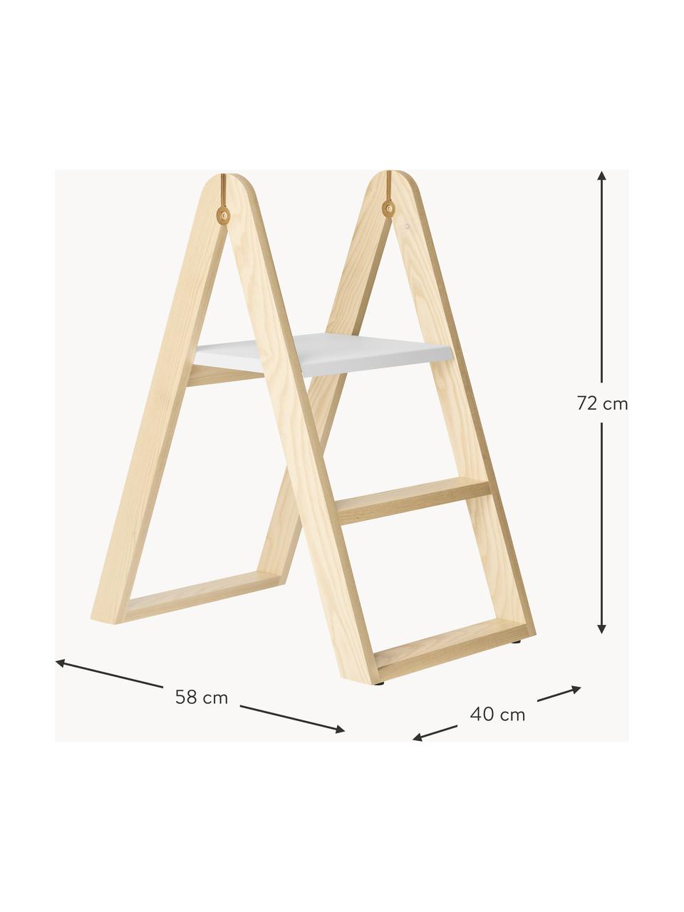 Scaletta in legno di frassino Reech, Struttura: legno di frassino, Legno scuro, Larg. 40 x Alt. 72 cm