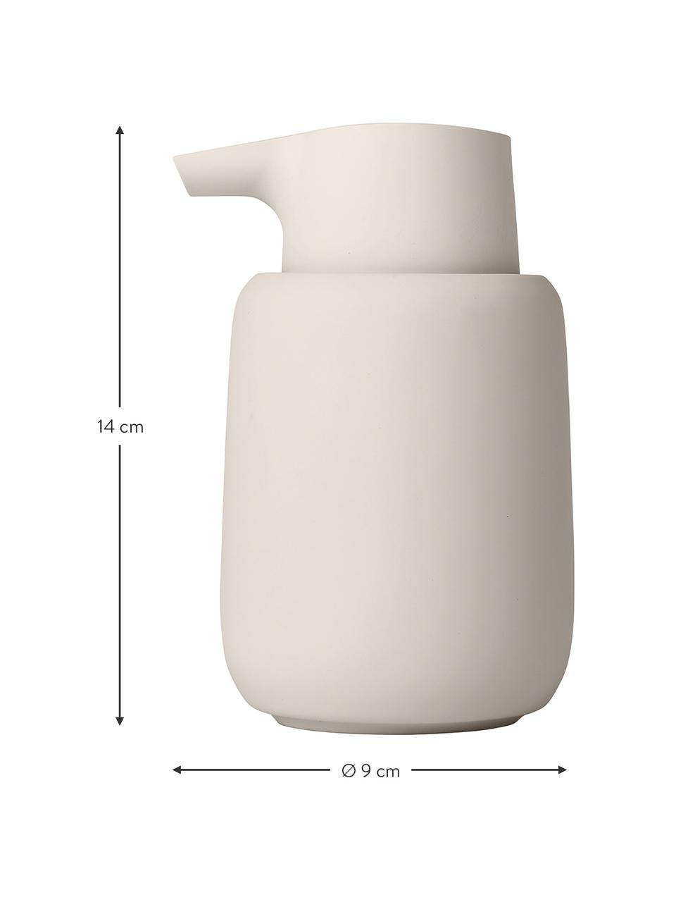Dispenser sapone in ceramica Sono, Ceramica, Beige, Ø 9 x Alt. 14 cm