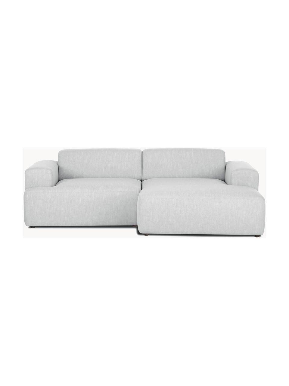 Ecksofa Melva (3-Sitzer), Bezug: 100% Polyester Der hochwe, Gestell: Massives Kiefernholz, Spa, Webstoff Hellgrau, B 239 x T 143 cm, Eckteil rechts