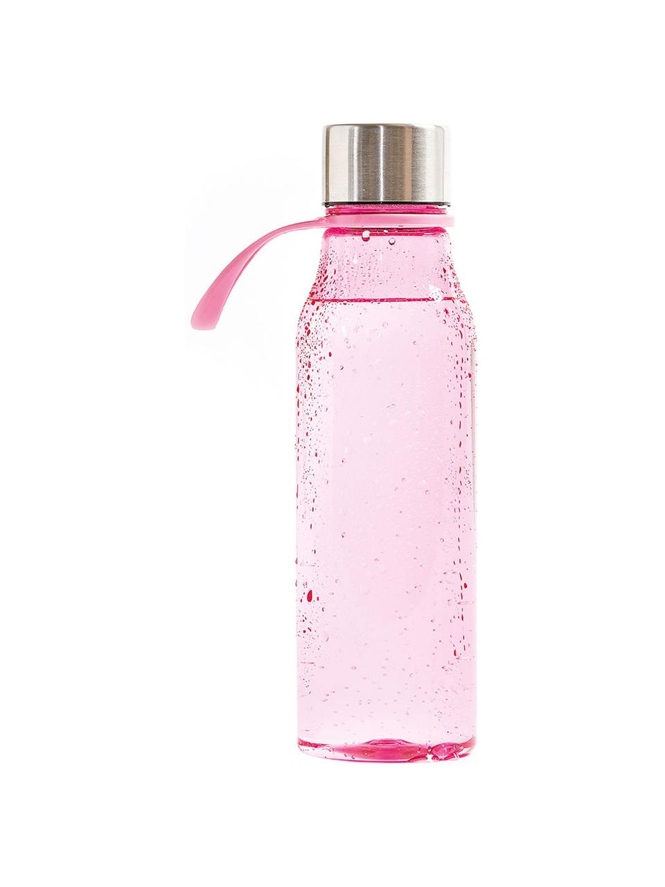 Botella pequeña Lean, Botella: Tritan (plástico), libre , Rosa, acero, Ø 7 x Al 24 cm
