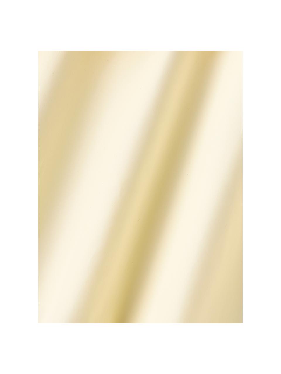 Sábana bajera de percal Elsie, Amarillo claro, Cama 90 cm (90 x 200 x 35 cm)