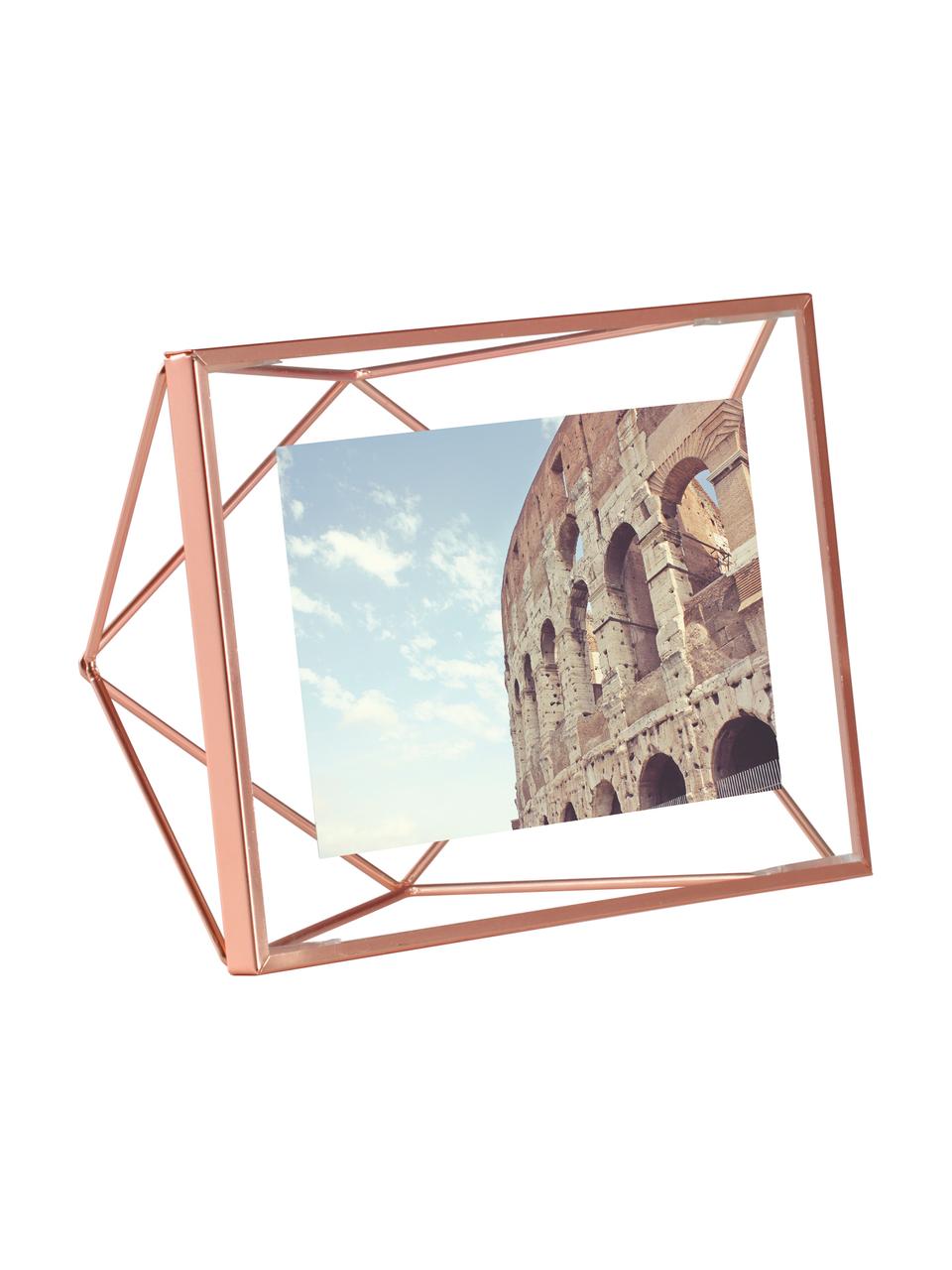 Portafoto da tavolo color rame Prisma, Cornice: acciaio, Rame, 10 x 15 cm