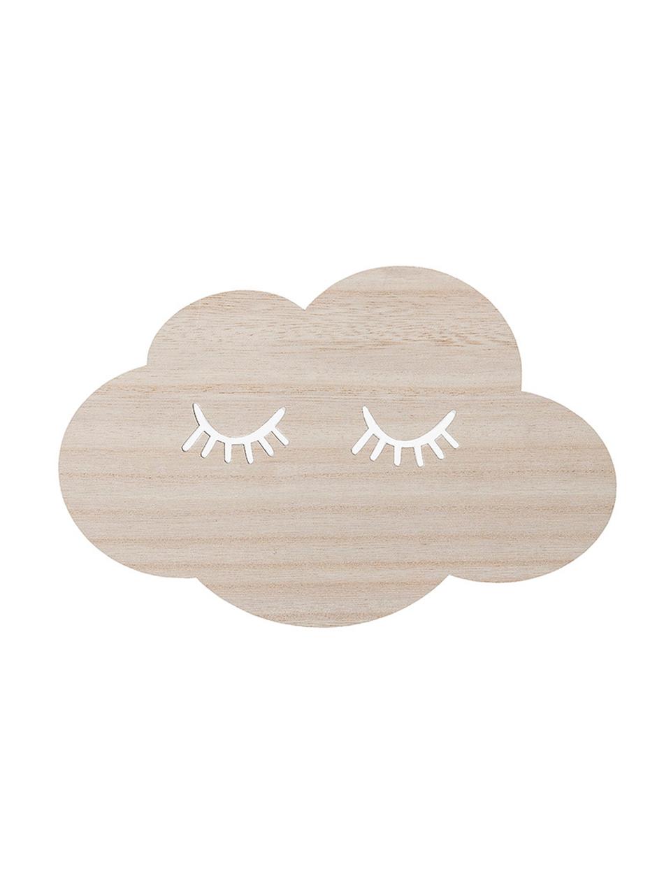 Wandobjekte-Set Clouds, 3-tlg., Sperrholz, Beige, Sondergrößen