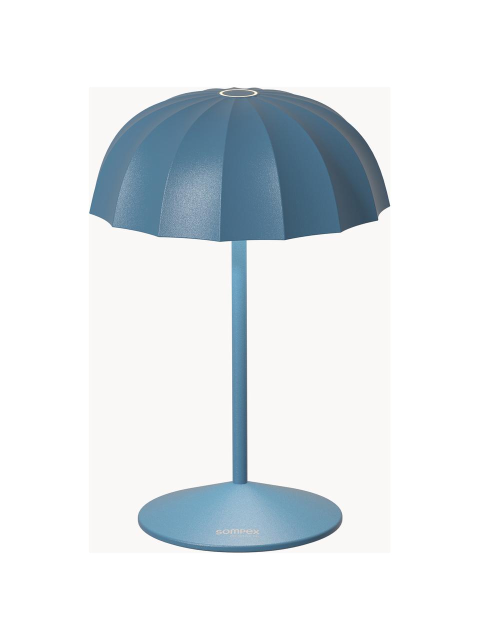 Lampada piccola da esterno portatile a LED con luce regolabile Ombrellino, Lampada: alluminio rivestito, Grigio blu, Ø 16 x Alt. 23 cm