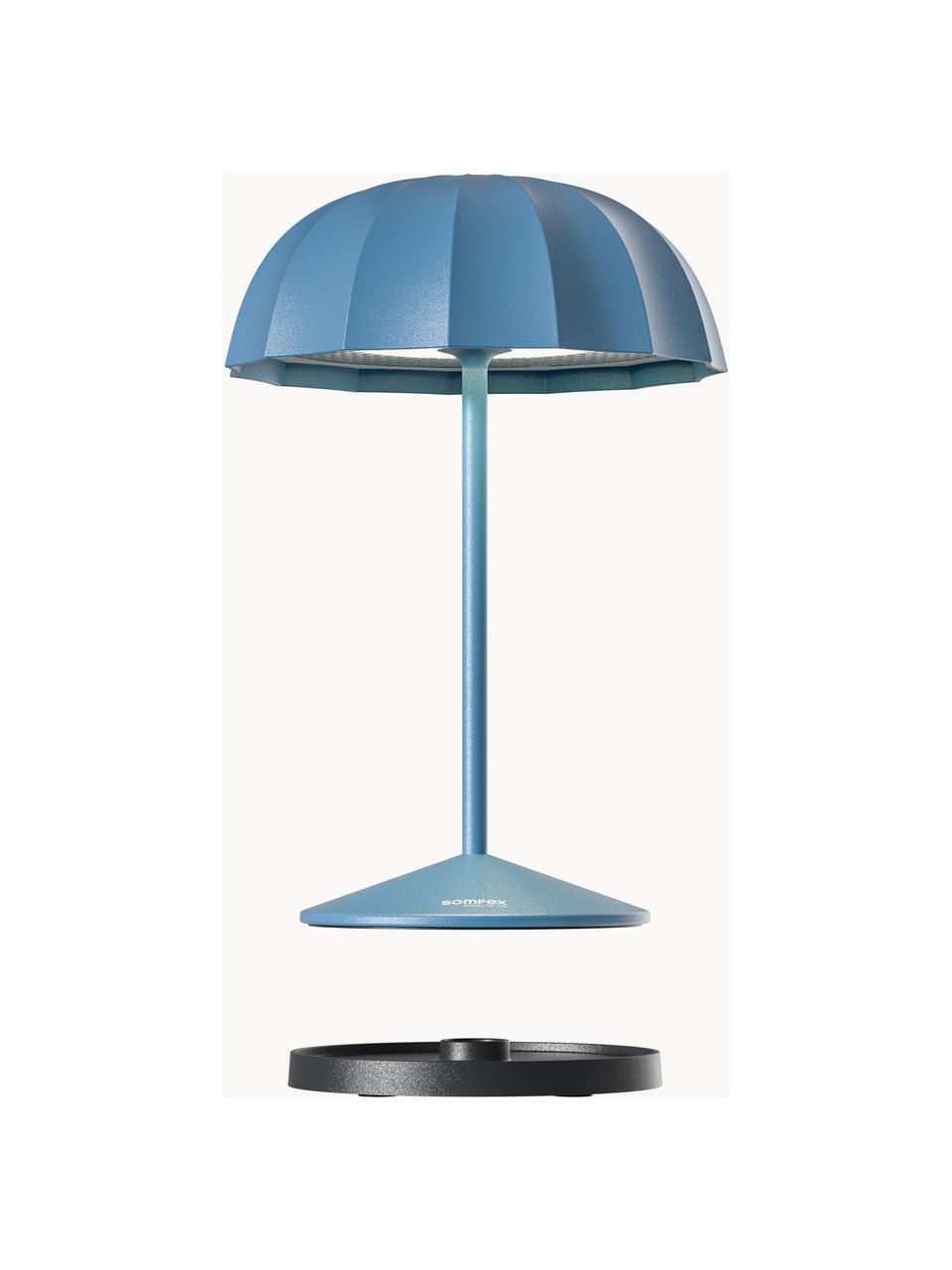 Lampada piccola da esterno portatile a LED con luce regolabile Ombrellino, Lampada: alluminio rivestito, Grigio blu, Ø 16 x Alt. 23 cm