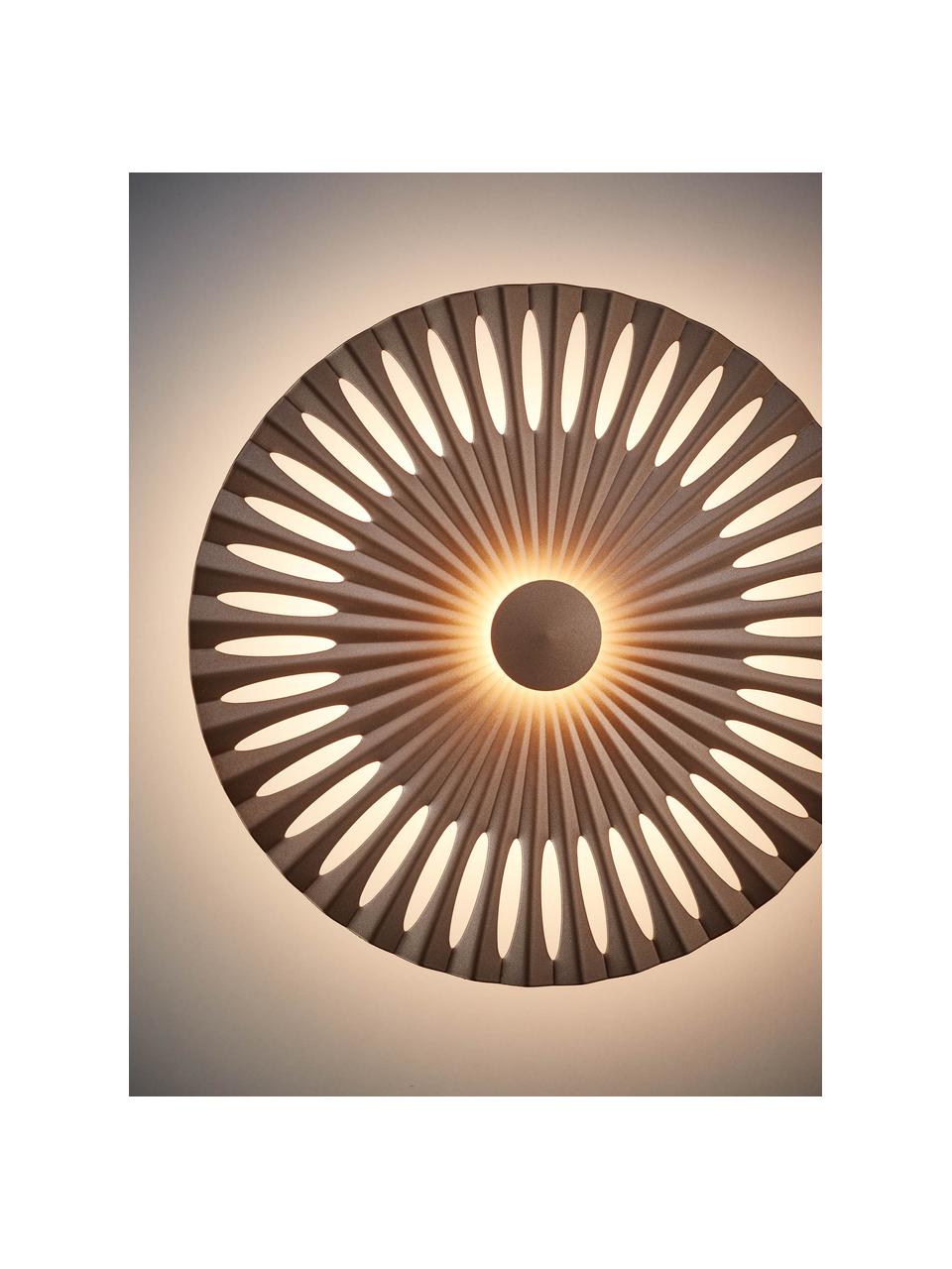 Applique a LED di design Phinx, Struttura: alluminio rivestito, Marrone chiaro, Ø 32 x Prof. 5 cm