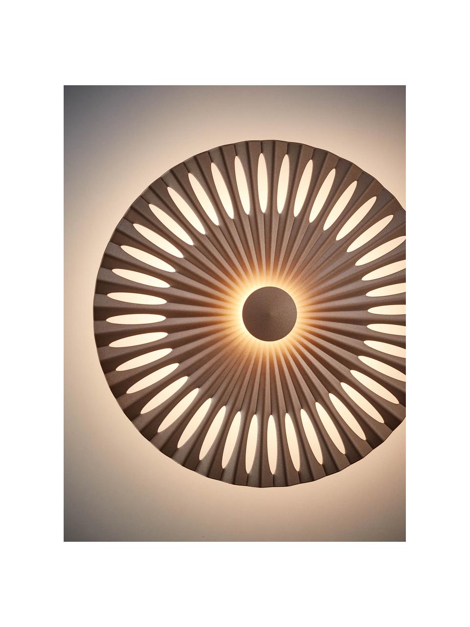 Design LED-Wandleuchte Phinx, Hellbraun, Ø 32 x T 5 cm