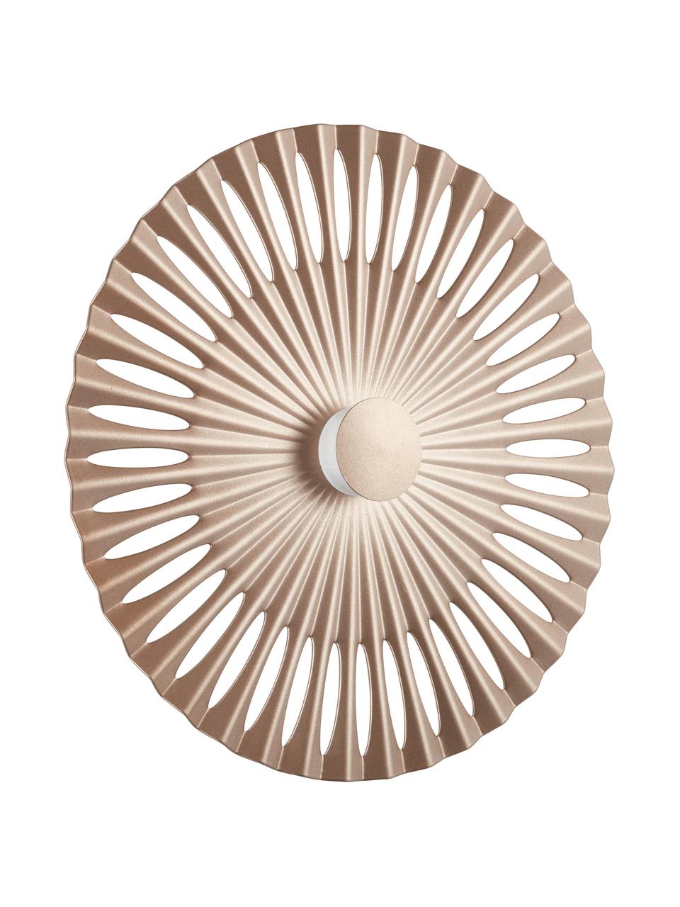 Aplique LED de diseño Phinx, Estructura: aluminio recubierto, Beige, Ø 32 x F 5 cm