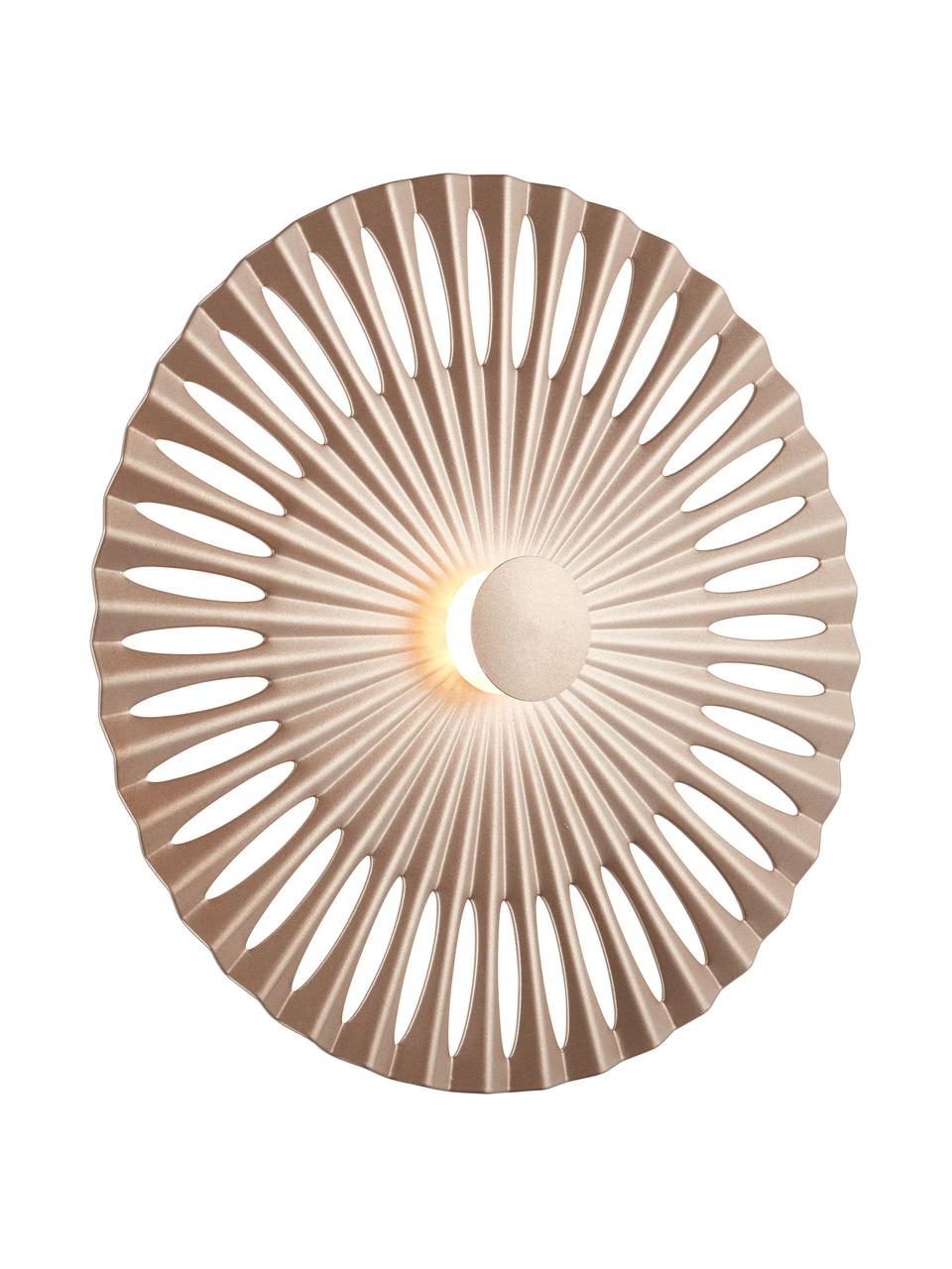 Aplique LED de diseño Phinx, Estructura: aluminio recubierto, Beige, Ø 32 x F 5 cm