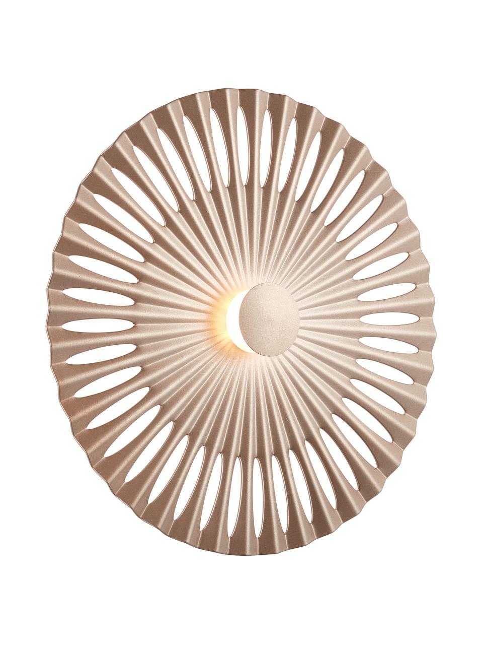 Applique a LED di design Phinx, Struttura: alluminio rivestito, Marrone chiaro, Ø 32 x Prof. 5 cm