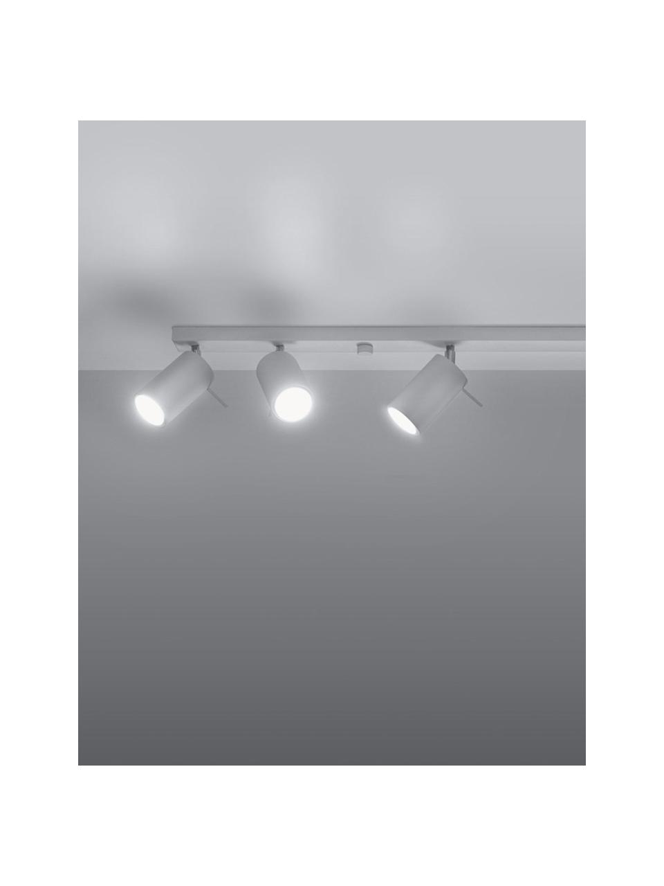 Grand spot plafond Etna, Blanc, larg. 117 x prof. 16 cm