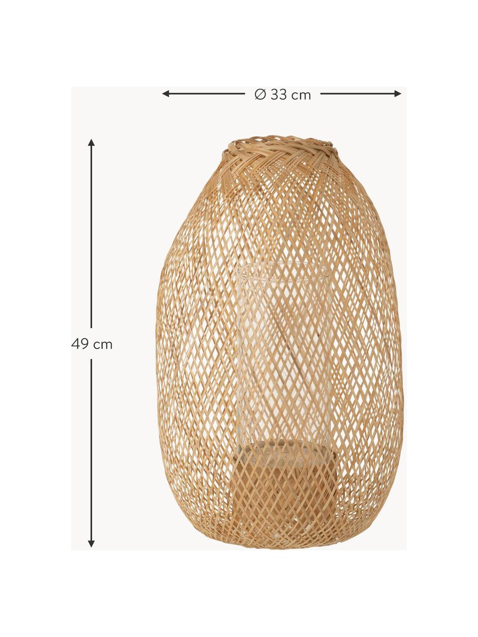 Farolillo de bambú Hazel, Madera clara, Ø 33 x Al 49 cm