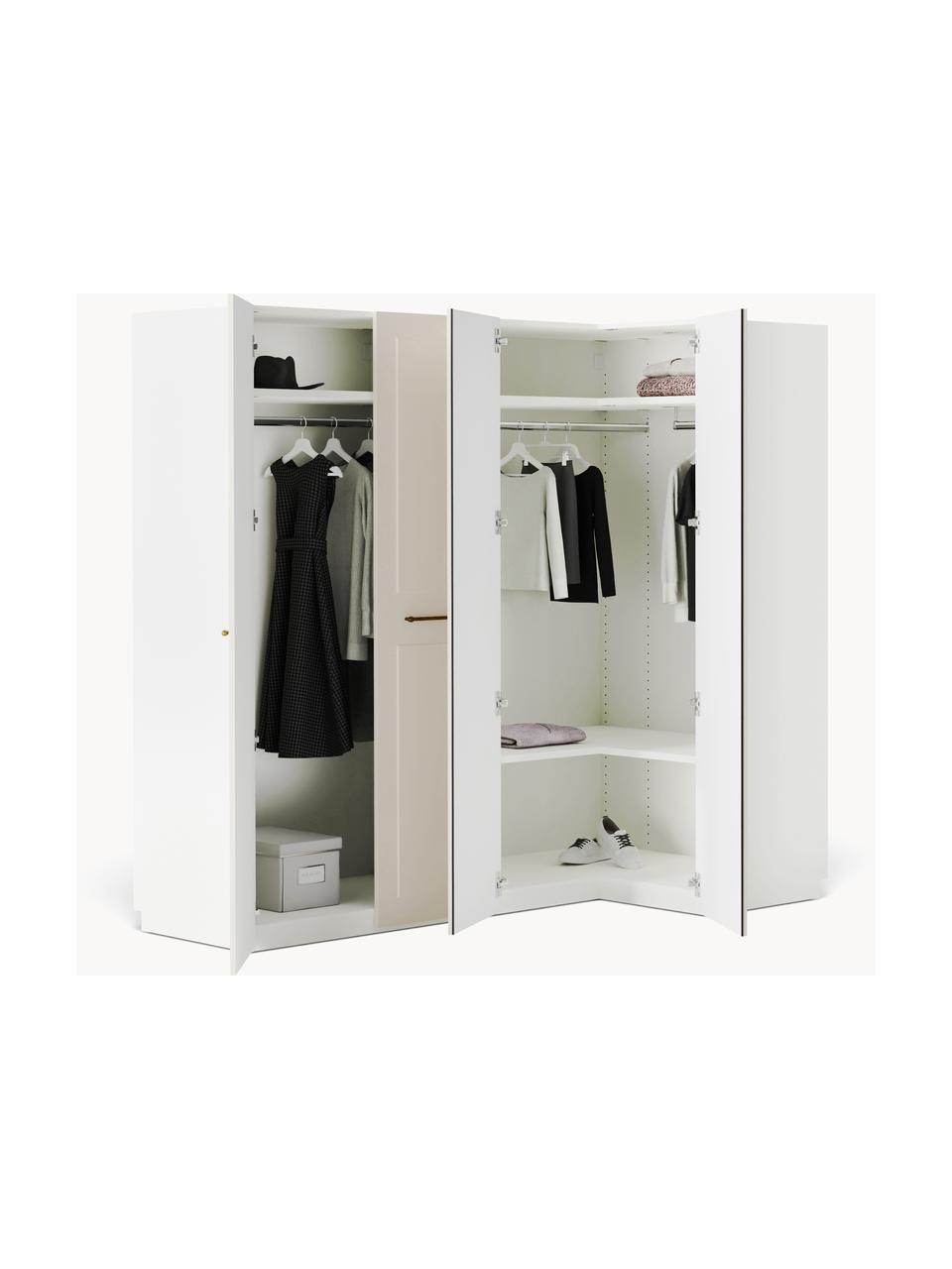 Armoire d'angle modulaire Charlotte, larg. 215 cm, plusieurs variantes, Beige, Basic Interior : larg. 215 x haut. 200 cm, avec module d'angle