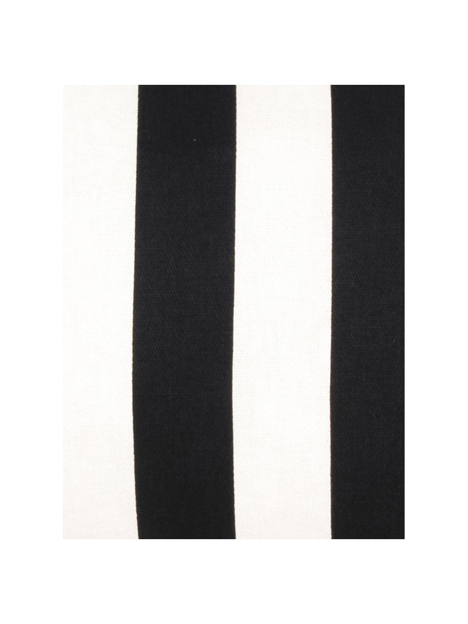 Housse de coussin 30x50 rectangulaire à rayures Timon, 100 % coton, Noir, blanc, larg. 30 x long. 50 cm