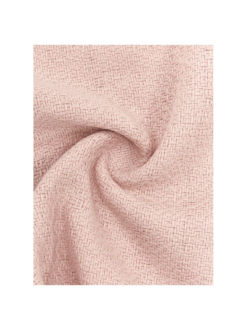 Federa arredo rosa con nappe decorative Lori, 100% cotone, Rosa, Larg. 30 x Lung. 50 cm