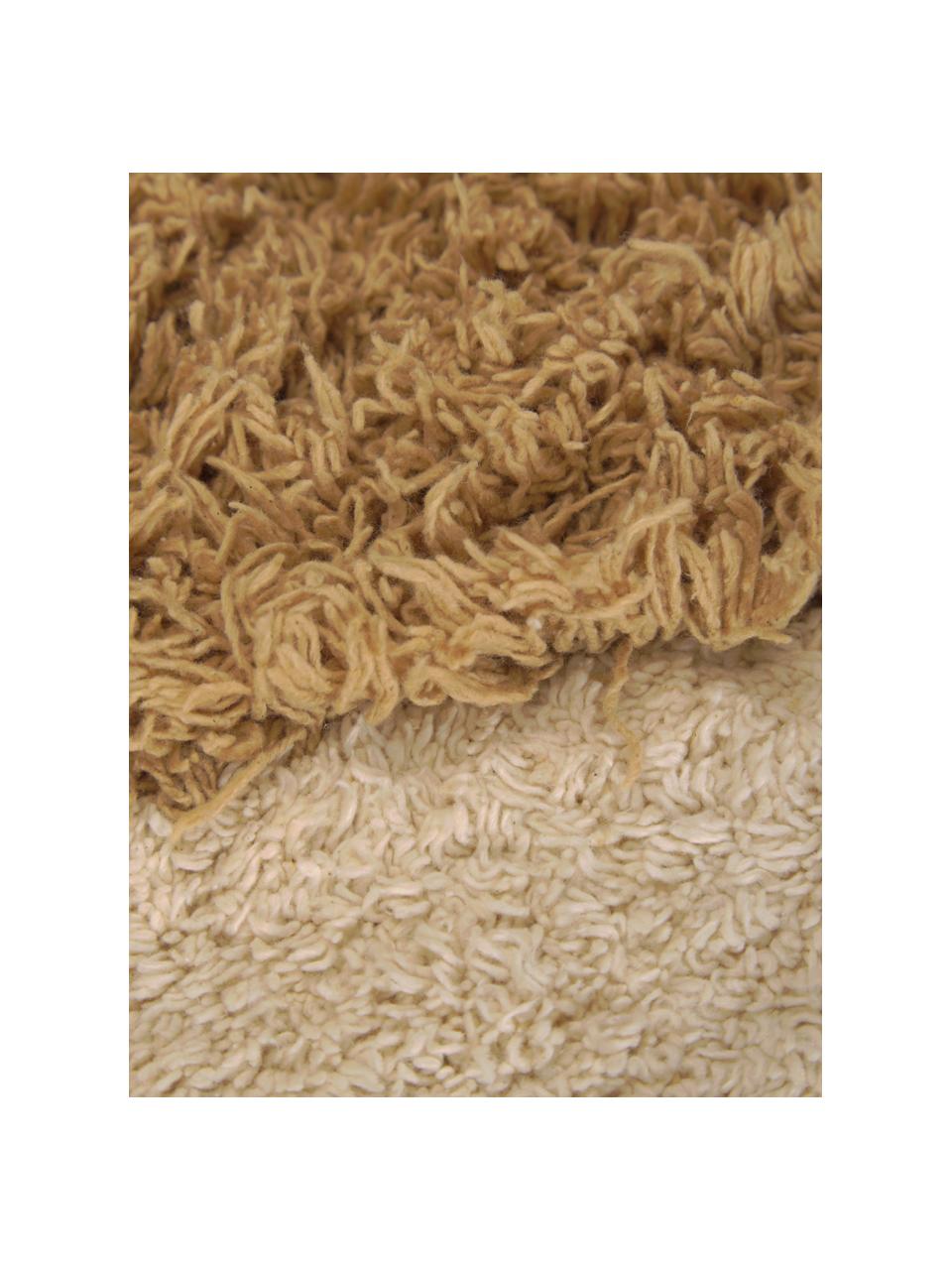 Poszewka na poduszkę z bawełny Lago, 100% bawełna, Musztardowy, odcienie kremowego, S 45 x D 45 cm