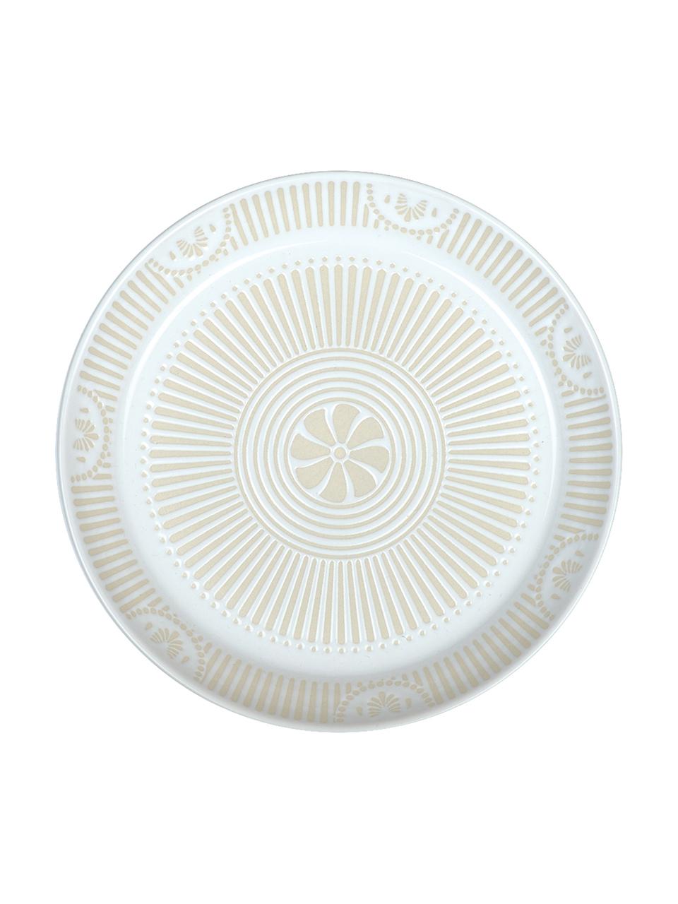 Assiette à petit déjeuner porcelaine Sonia, 2 pièces, Blanc