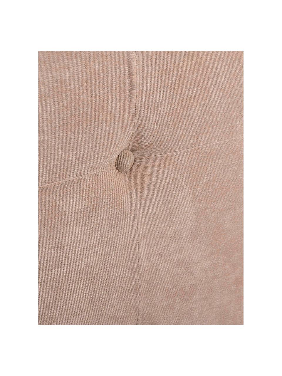 Cabecero de terciopelo Barbara, Tapizado: terciopelo, Estructura: tablero de fibras de dens, Beige, An 160 x Al 140 cm