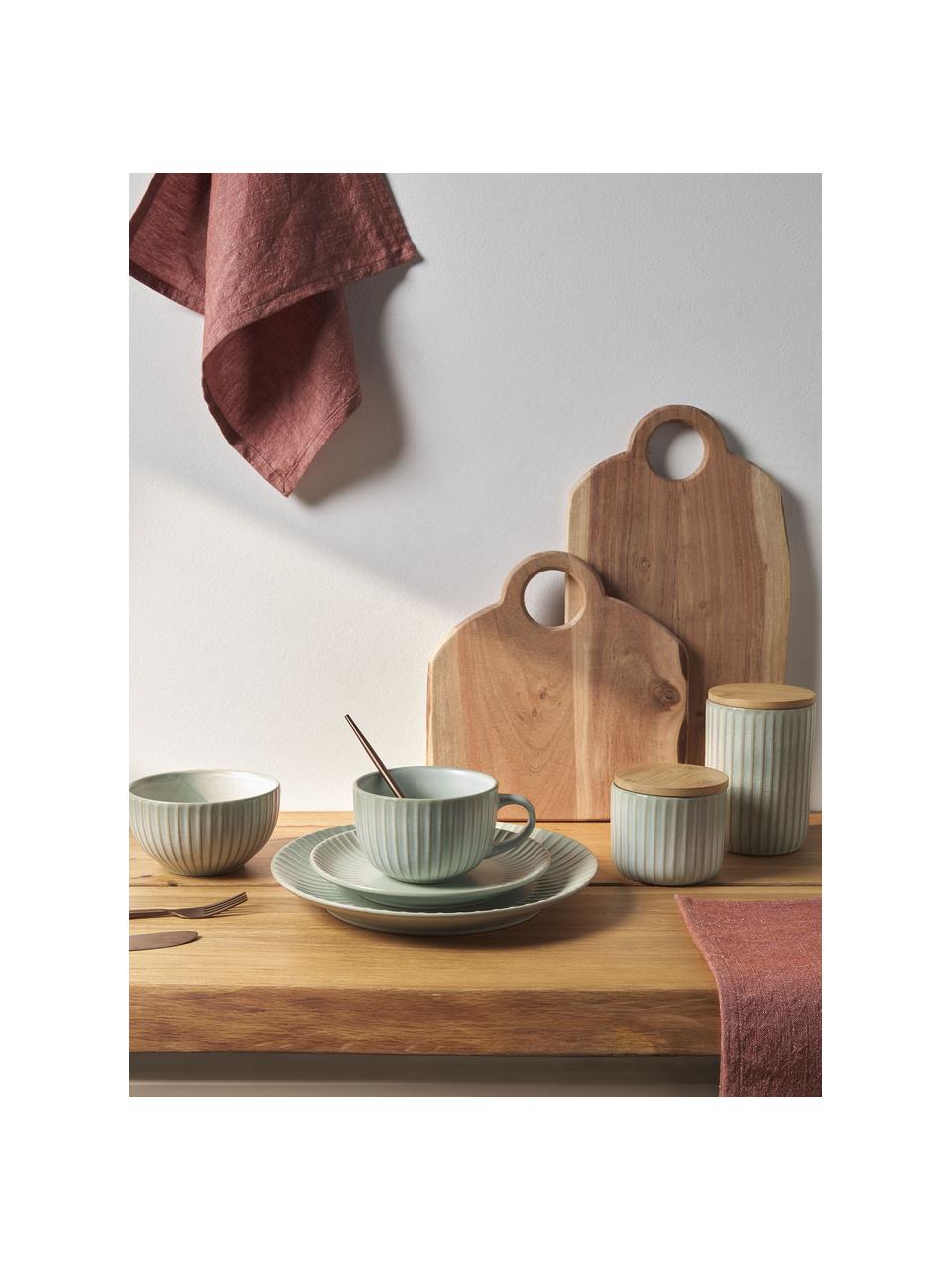 Tasses à thé en céramique Itziar, 2 pièces, Céramique, Vert clair, Ø 12 x haut. 8 cm, 500 ml