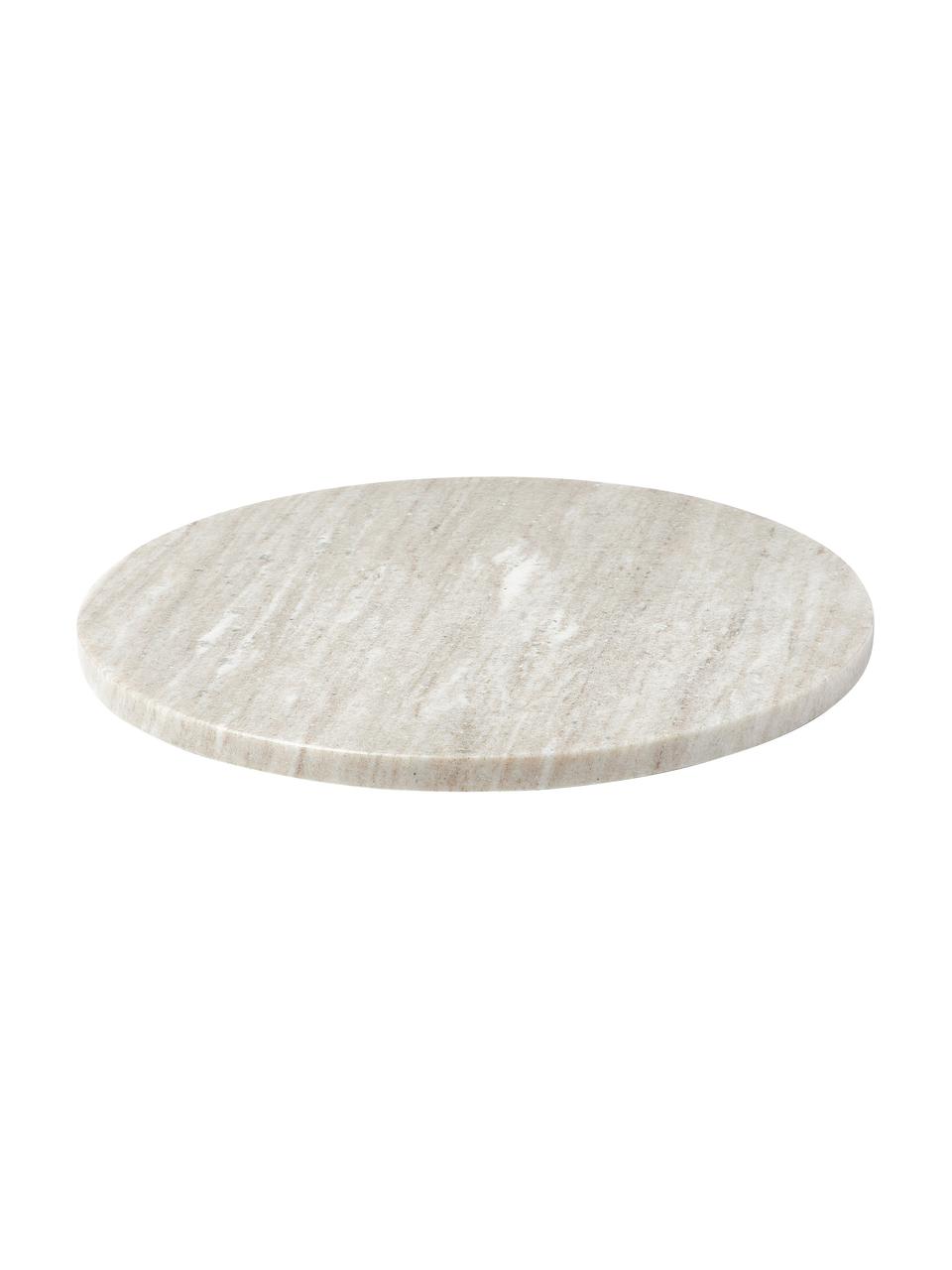 Plat de service décoratif en marbre Como, Marbre, Beige, marbré, Ø 35 x haut. 2 cm