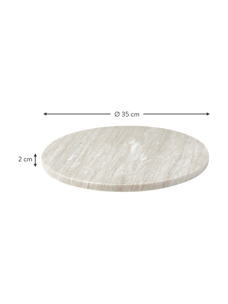 Taca dekoracyjna do serwowania z marmuru Como, Marmur, Beżowy, marmurowy, Ø 35 x W 2 cm