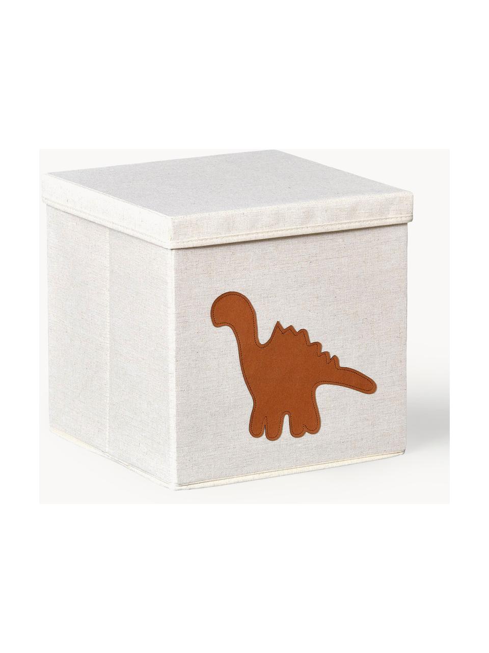 Aufbewahrungsbox Premium, Hellbeige, Dinosaurier, B 30 x T 30 cm