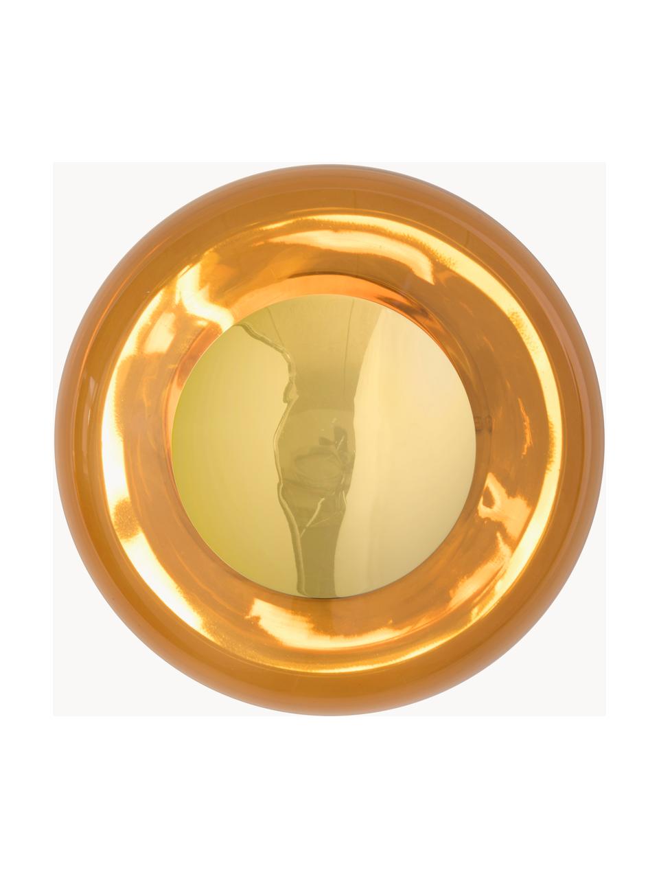 Mundgeblasene Wandleuchte Horizon, Lampenschirm: Glas, mundgeblasen, Braun, Goldfarben, Ø 21 x T 17 cm