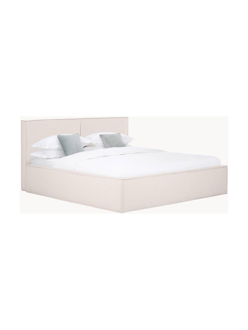 Polsterbett Dream, Bezug: Polyester (Strukturstoff), Korpus: Massives Kiefernholz, FSC, Webstoff Hellbeige, B 180 x L 200 cm