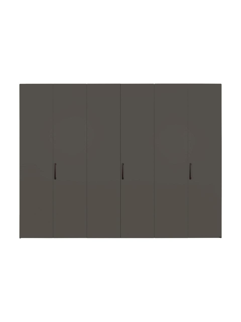 Draaideurkast Madison 6 deuren, inclusief montageservice, Frame: panelen op houtbasis, gel, Grijs, zonder spiegeldeur, B 302 cm x H 230 cm