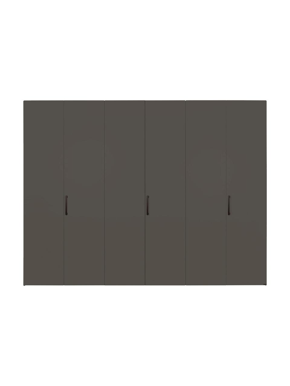 Drehtürenschrank Madison 6-türig, inkl. Montageservice, Korpus: Holzwerkstoffplatten, lac, Grau, Ohne Spiegeltür, B 302 cm x H 230 cm