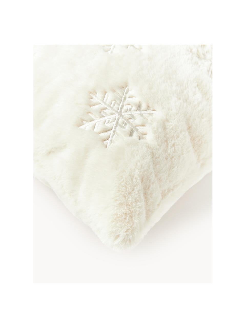 Housse de coussin moelleuse avec motif hivernal Nari, 100 % polyester, certifié GRS

Le matériau est certifié STANDARD 100 OEKO-TEX®, SH025 134875 , TESTEX, Blanc cassé avec motif de flocons de neige, larg. 50 x long. 50 cm