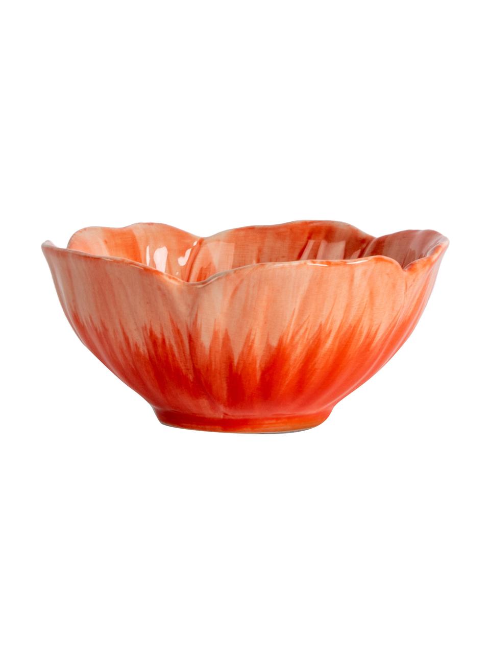 Bols apéritif faits main Poppy, 2 pièces, Grès cérame, Tons rouges, Ø 11 x haut. 5 cm