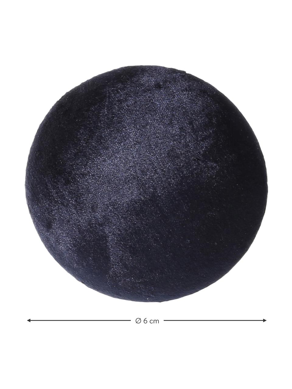 Colgador de terciopelo Peg, Fijación: latón, Azul oscuro, latón, Ø 6 x F 6 cm