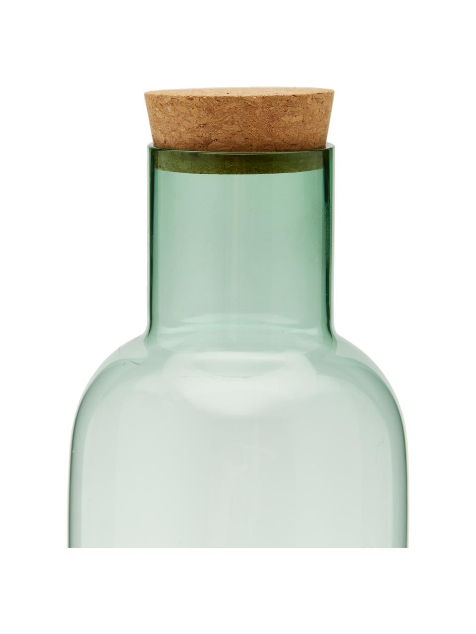 Carafe verre avec bouchon Clearance, 1 l, Vert, transparent, haut. 25 cm, 1 l